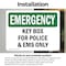 Signmission Key Box For Police And EMS Only!, 10 in W x Rectangle, Vinyl Decal OS-2PACK-EM-D-710-L-10341 - alternate 2